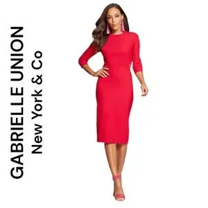 Gabrielle union new york and company red dress 2025